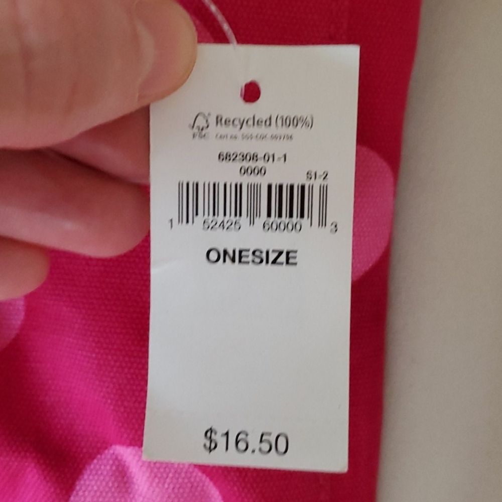 Gap Kids Reversible Pink and Red Canvas Tote - Picture 2 of 3